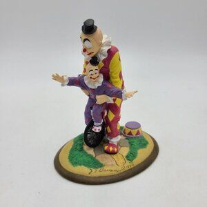 Vintage Danbury Mint Classic Clowns Balancing Act Collection 1994 Francis Barnum
